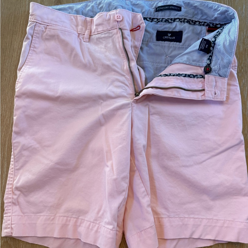 Mens Sz 33 pink Daniel Cremeux pink chino shorts.